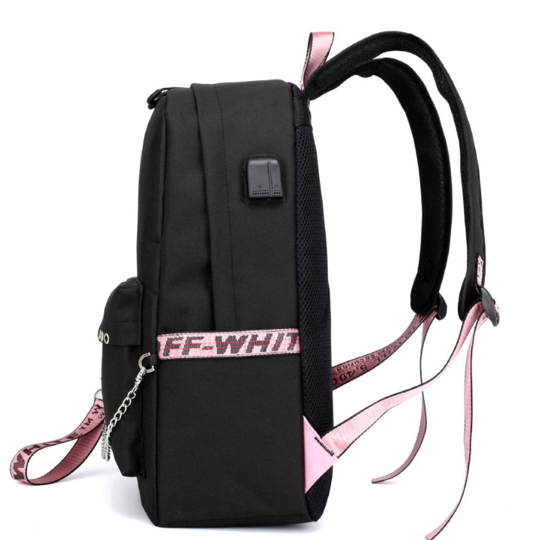 Same Style as Stars Billie Backpack Star l Empty USB Rechargeable Travel Backpack Student School Bag