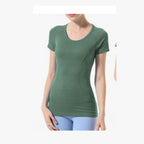 Star Custom SWIFT SPEED Yoga Clothes Women's Top Sexy Quick-Drying Gym Sports Morning Exercise Running Round Neck Short Sleeve TS