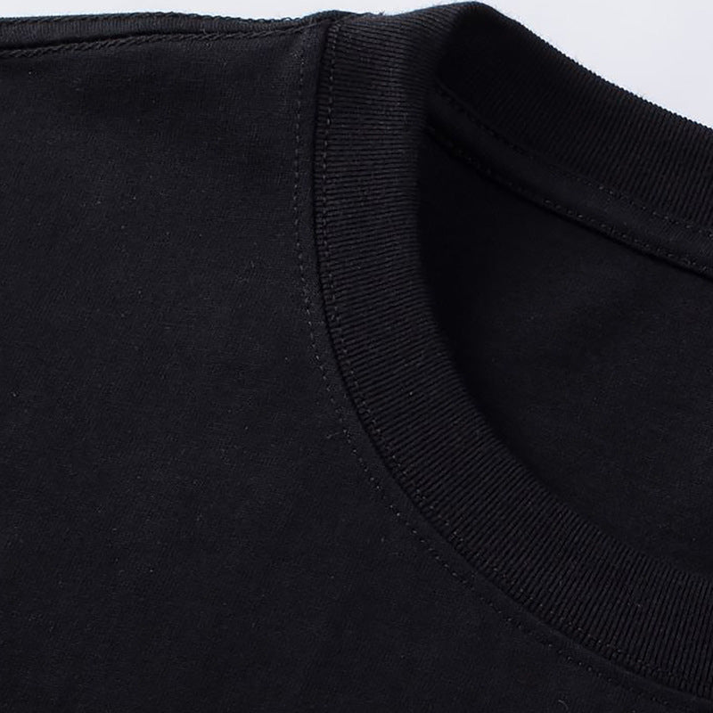 Singer Billie Eilish Bili Retro Print Pure Cotton Street Style Round Neck Summer Drop Shoulder Universal American Style T Shirt