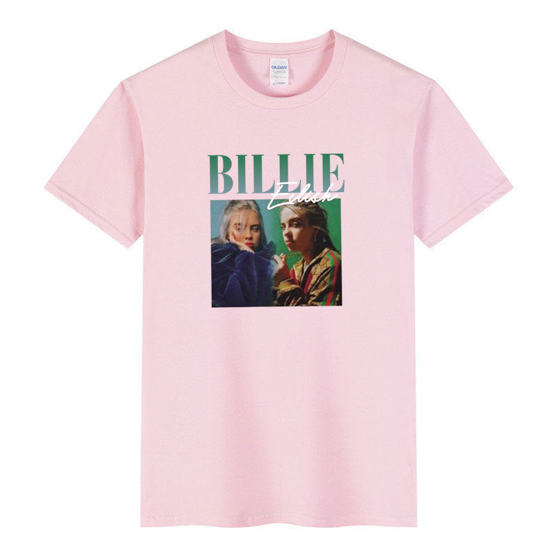 Celebrity Style Pure Cotton Short Sleeve Billie Printing T Shirt New Top