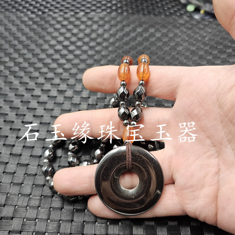 Star Custom Celebrity Imitation Terahertz Dolphin Necklace Round Ring Jade Clasp Cross Necklace Jewelry Sweater Chain Collarbone Necklace