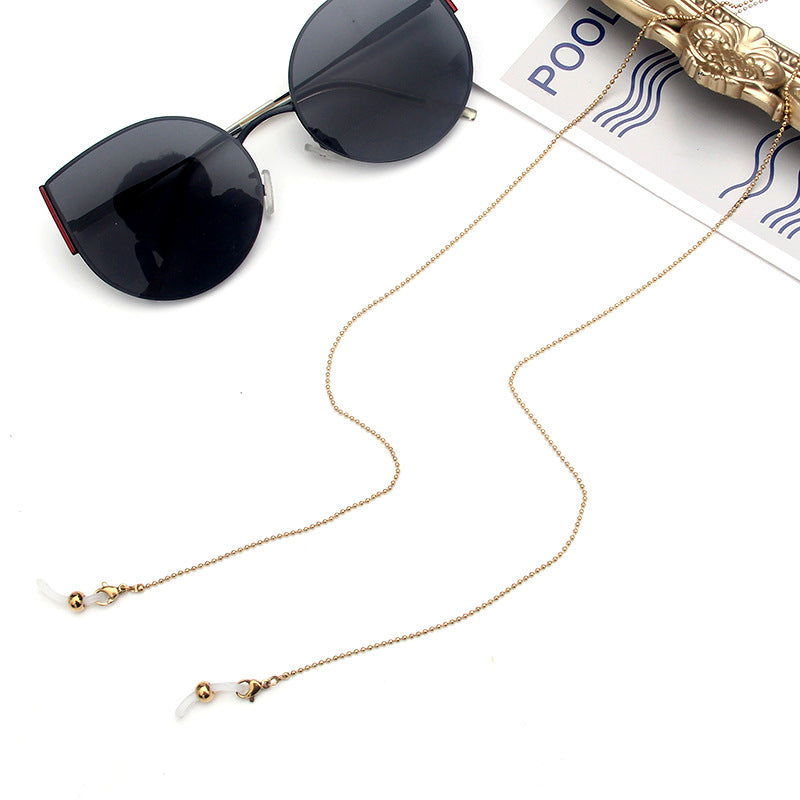 Celebrity Style Snake Chain Stainless Steel Non-Fading Mask Chain Titanium Steel Glasses Chain Women's Neck Hanging Men's Mask Rope Hanging Chain High-End Safety Protection