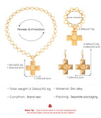 Celebrity Style Decorative Chain Jewelry Personalized Cross Alloy Pendant Necklace  Minimalist Style Clip Simple Internet Celebrity Collarbone Chain for Women