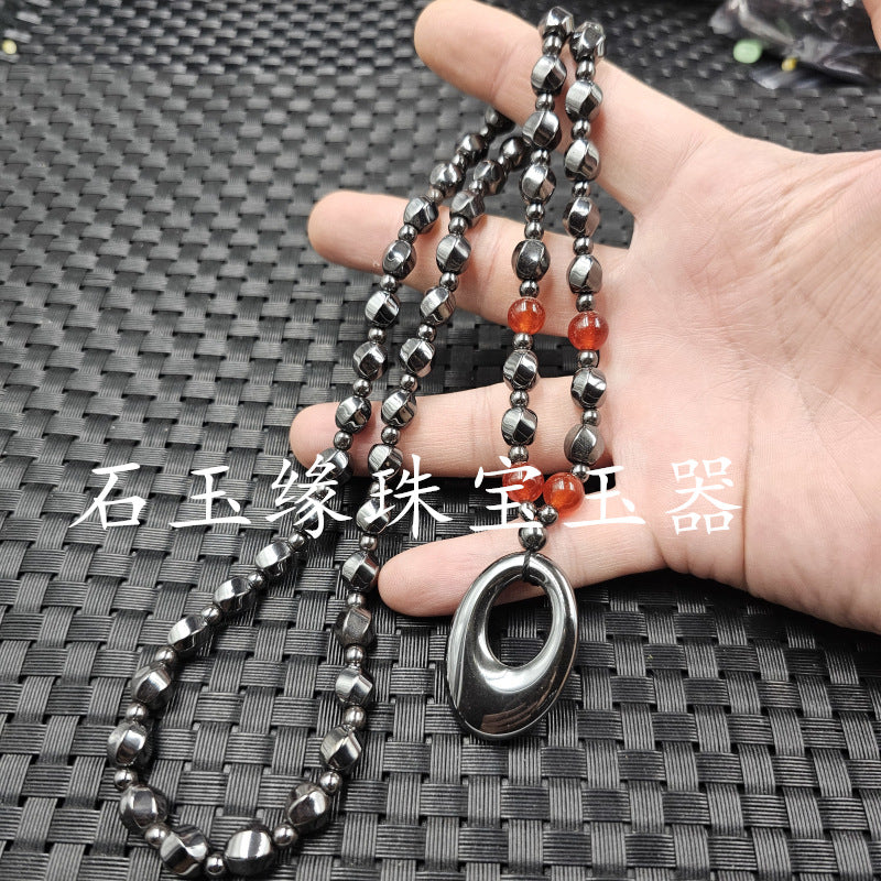 Star Custom Celebrity Imitation Terahertz Dolphin Necklace Round Ring Jade Clasp Cross Necklace Jewelry Sweater Chain Collarbone Necklace