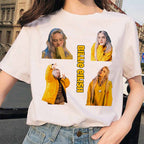 Same Style as Stars Billie Girl with a Pearl Earring World Famous Painting by Vermeer Short Sleeve T T-shirt Women's Bottoming Shirt