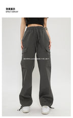 New Retro Cargo Pants Japanese Style Trendy Street Wide-Leg Pants Fashion Unisex Casual Pants Hot Girl