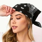 Same Style as Stars2025New Paisley Small Cashew Deformed Insect Satin70Silk Scarf Scarf Headscarf Fashion Design Small Water Drop Square Scarf Decoration Matching Headscarf