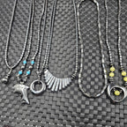 Star Custom Celebrity Imitation Terahertz Dolphin Necklace Round Ring Jade Clasp Cross Necklace Jewelry Sweater Chain Collarbone Necklace