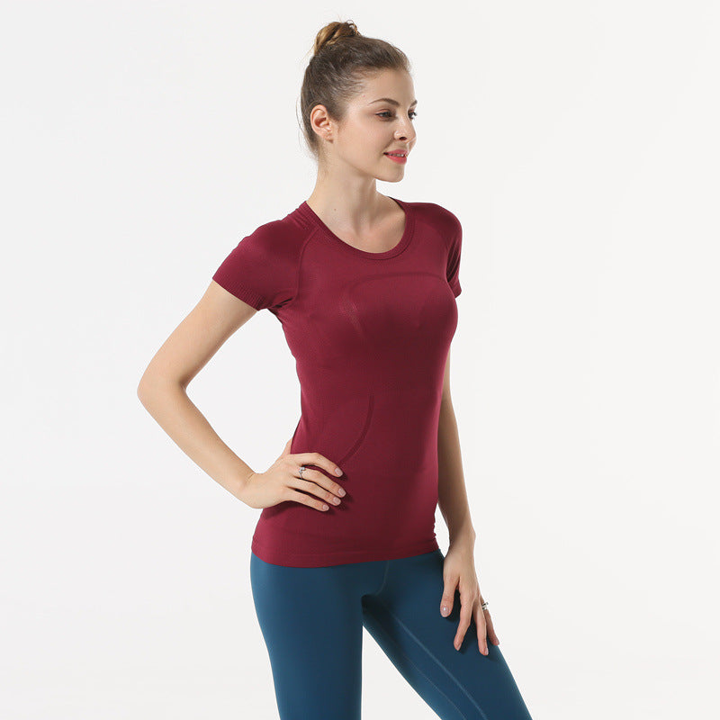 Star Custom SWIFT SPEED Yoga Clothes Women's Top Sexy Quick-Drying Gym Sports Morning Exercise Running Round Neck Short Sleeve TS