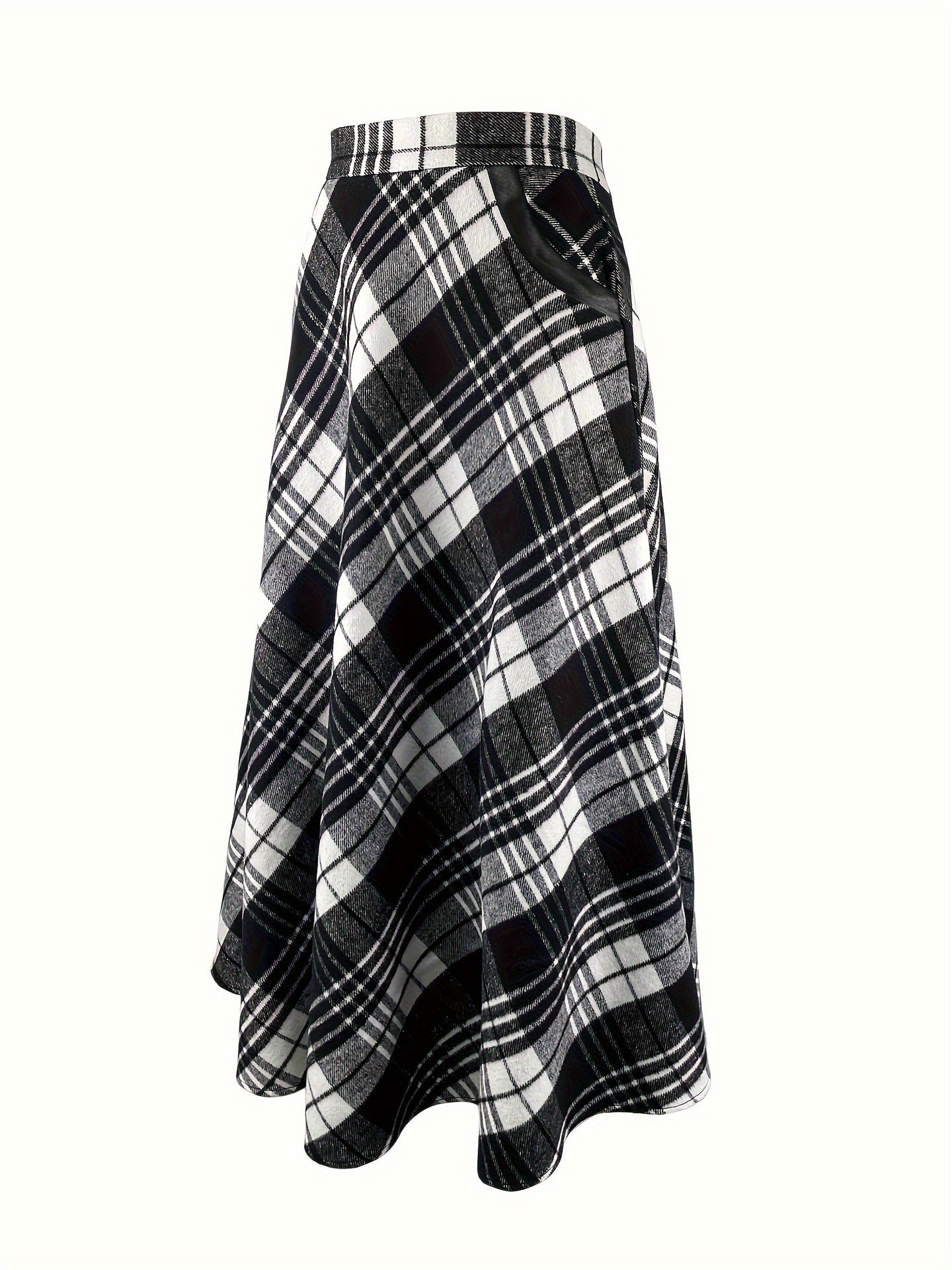90s Grunge Plaid Maxi Skirt - "Brutal" MV Aesthetic