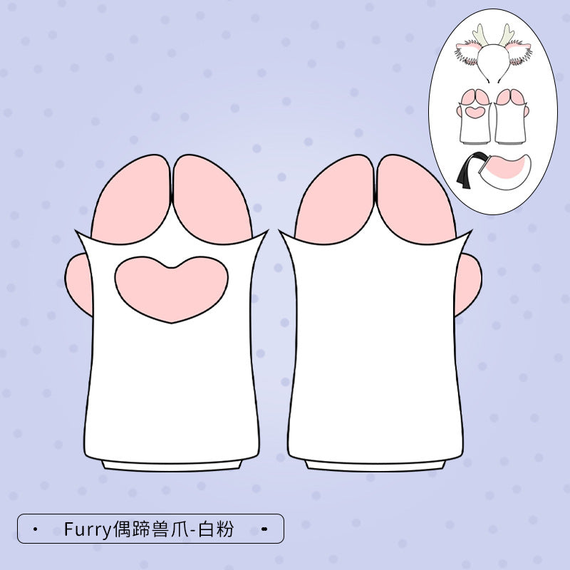 Christmas Antler Headband Cute Plush Deer Ear Headwear cosplay Accessories Handmade Simulated Animal Ear Headband