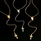 Celebrity Style Popular Cross Long Chain Necklace for Women Easter Trendy Jewelry Sexy Tassel Virgin Mary Pendant