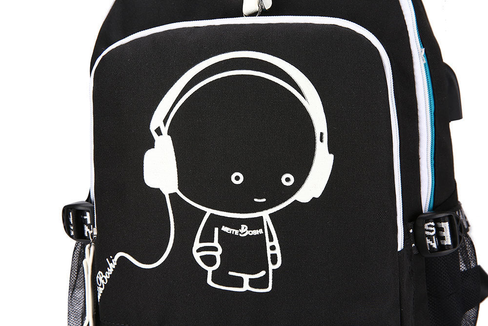 Celebrity Style Trend Billie Teenage Primary and Secondary School Students Schoolbag USB Men's and Women's Casual Backpack