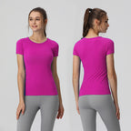 Star Custom SWIFT SPEED Yoga Clothes Women's Top Sexy Quick-Drying Gym Sports Morning Exercise Running Round Neck Short Sleeve TS