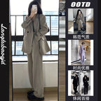 Fashionable Casual High-End Women's Blazer2025New Spring and Autumn Korean Style Loose Slimming Two-Piece Suit Set