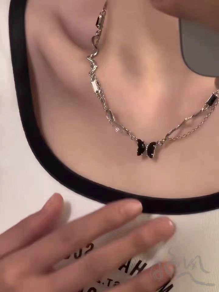 Star Custom 2025New Year's Exaggerated Punk Necklace y2k Irregular Subculture Hip-Hop Trend Unisex Niche Collarbone Chain