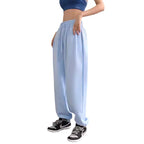 Women's Jogger Pants Yoga Casual Fitness Dance Training Running High Waist Drawstring Wide Leg Sweatpants Loose Fit1428