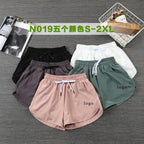 Women's Yoga Pants Sports Summer Thin Quick-Dry Fake Two-Piece Anti-Exposure Shorts Double Layer Running Gym