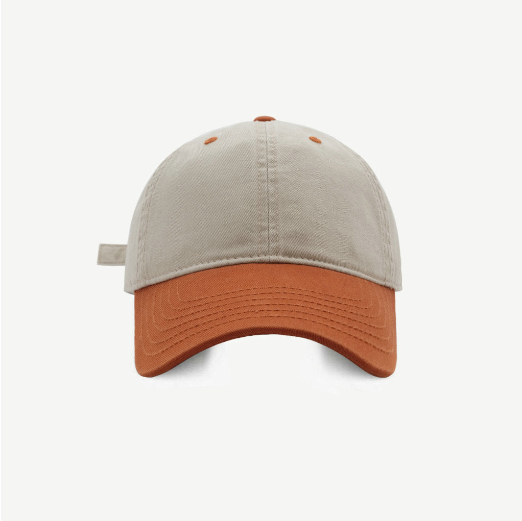 Star Custom Korean Fashion Color Block Soft Top Baseball Cap Couple Shopping Versatile Face Slimming Duckbill Cap Summer Sunshade Sun Protection Hat