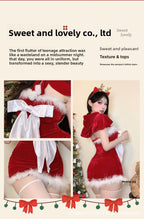 Halloween Atmosphere Bowknot Shawl Set Sexy Lingerie Christmas Uniform Sexy Internet Celebrity Streamer Battle Robe