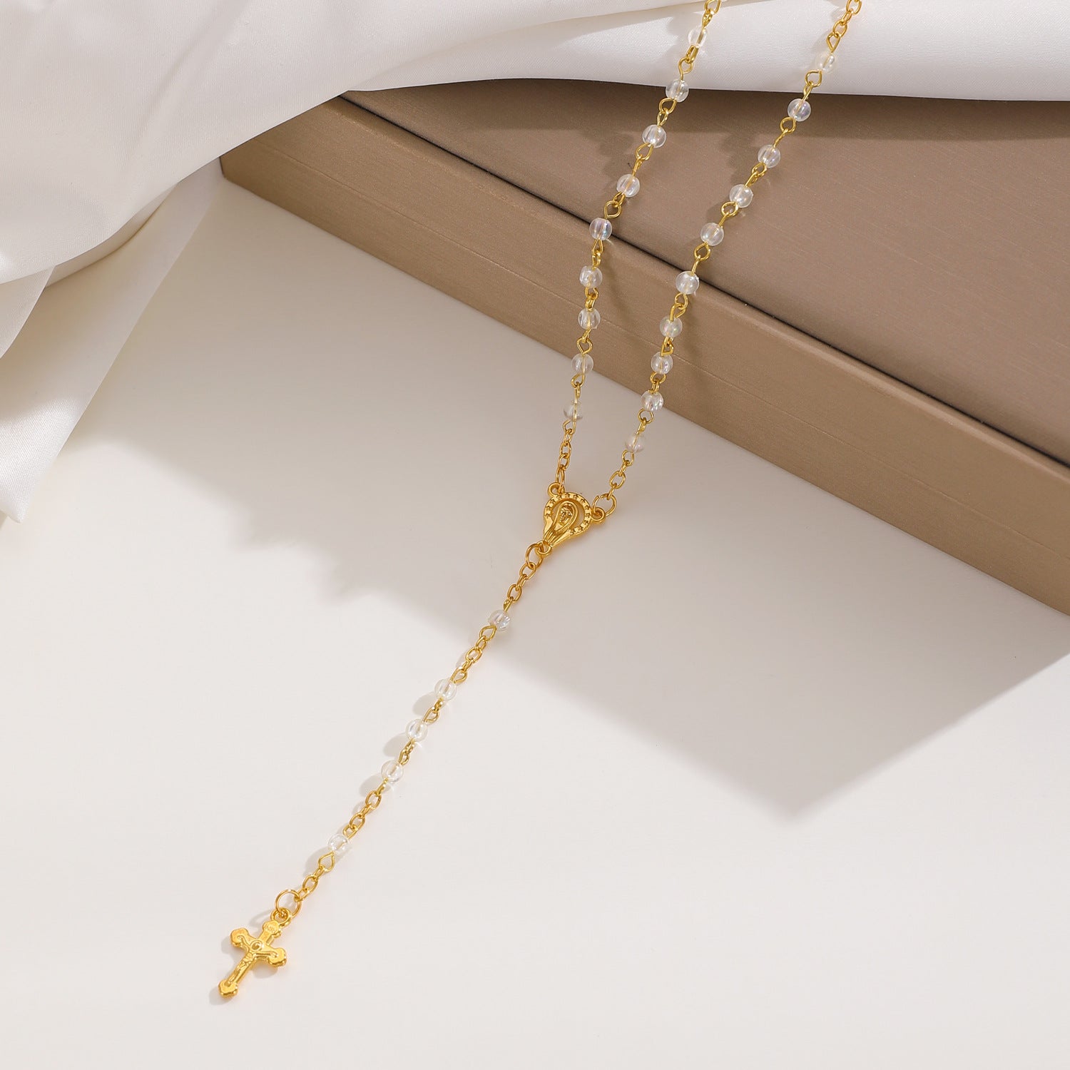 Celebrity Style Popular Cross Long Chain Necklace for Women Easter Trendy Jewelry Sexy Tassel Virgin Mary Pendant