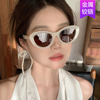 "Bad Idea" Retro Cat-Eye Shades - Vintage Striped Frame