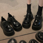 90s Grunge Platform Oxfords - Chunky Sole height Booster