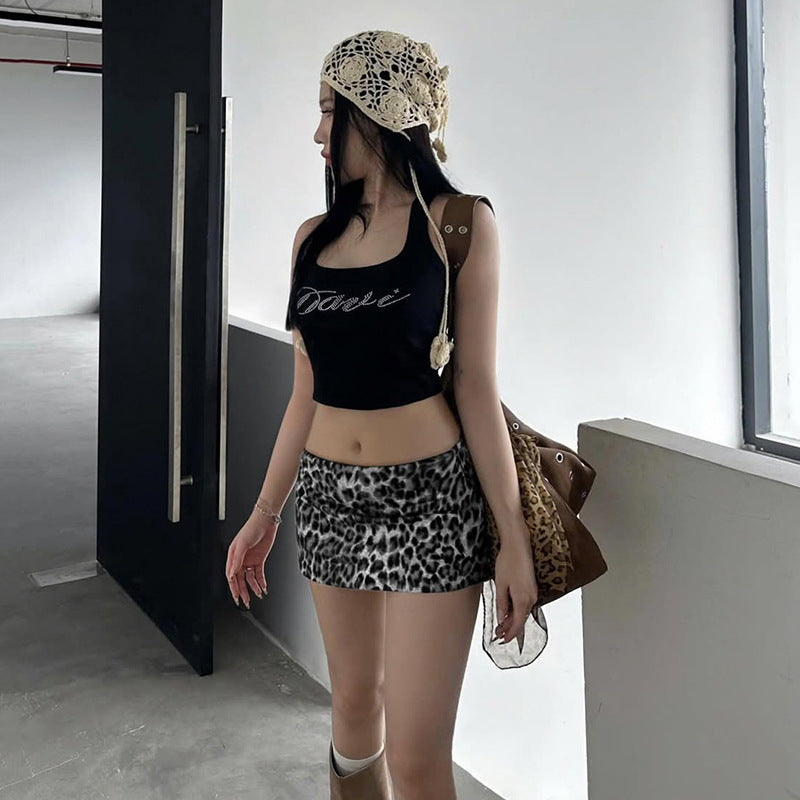 "Vampire" Era Leopard Print Mini Skirt - 90s Riot Grrrl Style