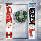 2026New Year Christmas Couplets Santa Claus Soldier Outdoor Decoration Door Curtain Hanging Flag Outdoor European and American