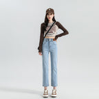 Rockstar Girlfriend High-Waist Cigarette Jeans - Noir Black