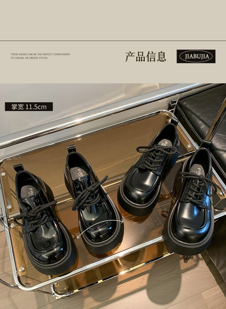 90s Grunge Platform Oxfords - Chunky Sole height Booster