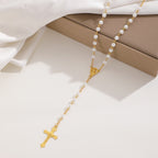 Celebrity Style Popular Cross Long Chain Necklace for Women Easter Trendy Jewelry Sexy Tassel Virgin Mary Pendant