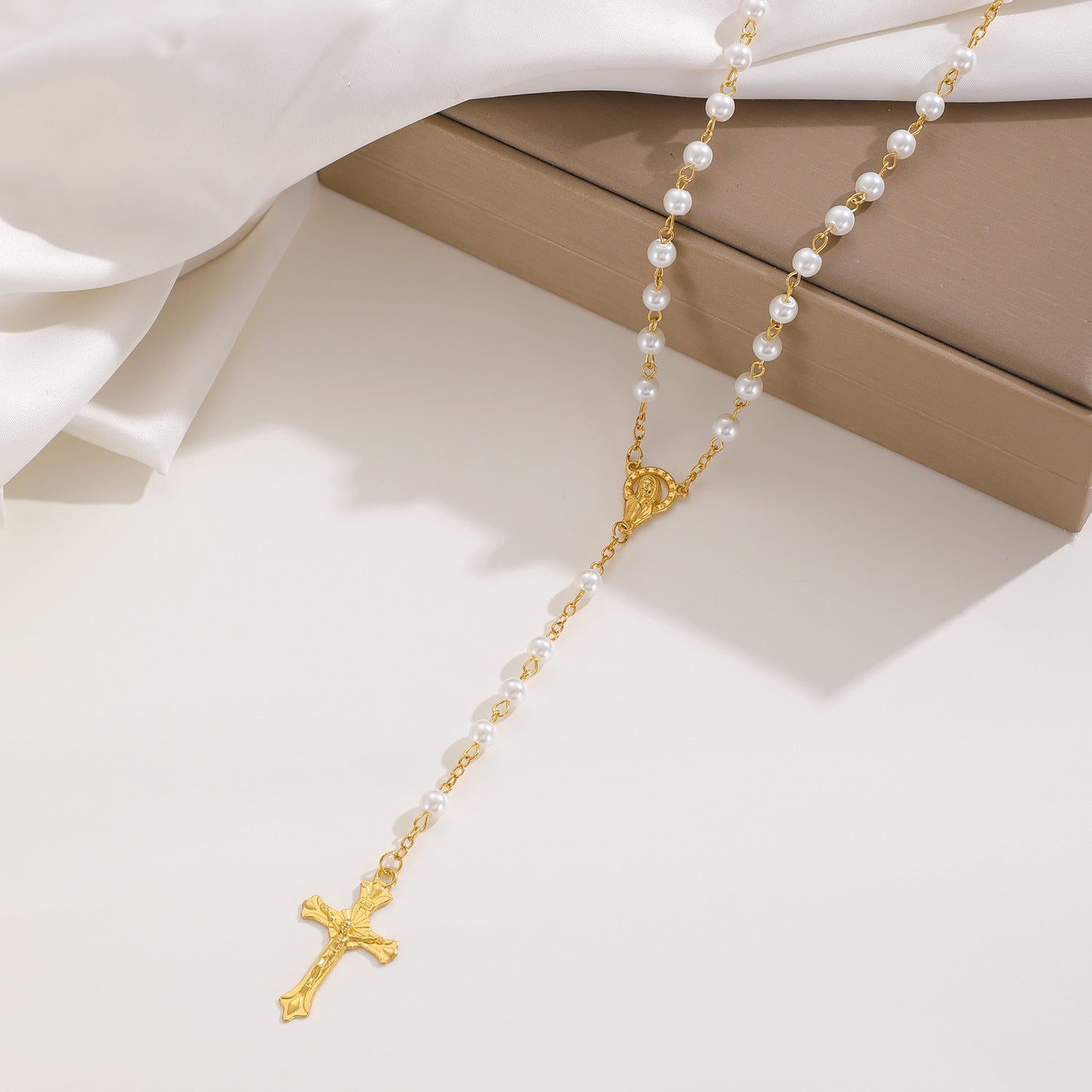 Celebrity Style Popular Cross Long Chain Necklace for Women Easter Trendy Jewelry Sexy Tassel Virgin Mary Pendant