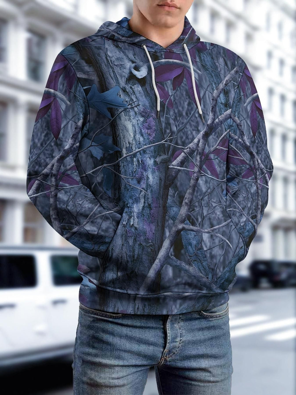 2025European and Autumn New Women's Fashion3d Digital Printed Camouflage Maple Leaf Sweatshirt Jacket