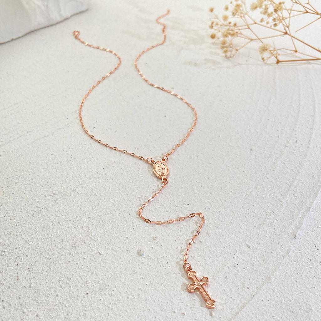 Celebrity Style Popular Cross Long Chain Necklace for Women Easter Trendy Jewelry Sexy Tassel Virgin Mary Pendant