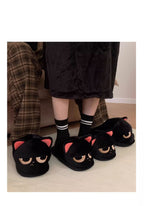 "Mood" Grumpy Cat Plush Slippers - Kawaii Gamer Girl Essential
