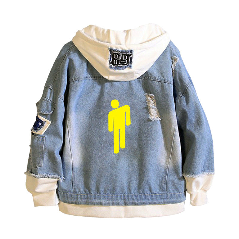 Celebrity Style Trend Billie Fake Two-Piece Sweatshirt Jacket