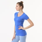 Star Custom SWIFT SPEED Yoga Clothes Women's Top Sexy Quick-Drying Gym Sports Morning Exercise Running Round Neck Short Sleeve TS