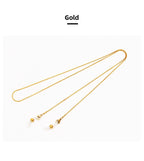 Celebrity Style Snake Chain Stainless Steel Non-Fading Mask Chain Titanium Steel Glasses Chain Women's Neck Hanging Men's Mask Rope Hanging Chain High-End Safety Protection