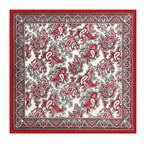 Same Style as Stars2025New Paisley Small Cashew Deformed Insect Satin70Silk Scarf Scarf Headscarf Fashion Design Small Water Drop Square Scarf Decoration Matching Headscarf