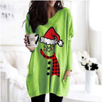 2025Christmas Green Furry Monster GrinchChristmas3D Printed Long Sweatshirt