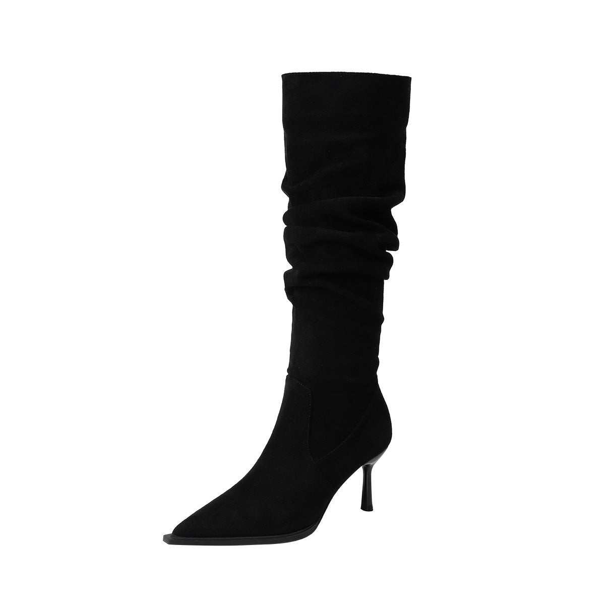 9800-1Internet Celebrity Pointed Toe High Heel Boots Over-the-Knee Long Boots for Women Autumn Winter New Suede Thin Heel Long Boots Women's Boots
