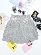 "bad idea right?" Silver Mini Skirt - 90s Disco Sequin