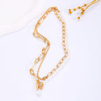 Celebrity Style Jewelry Niche Design Hot Girl Imitation Pearl Tassel Heart Cross Butterfly Versatile Necklace for Women