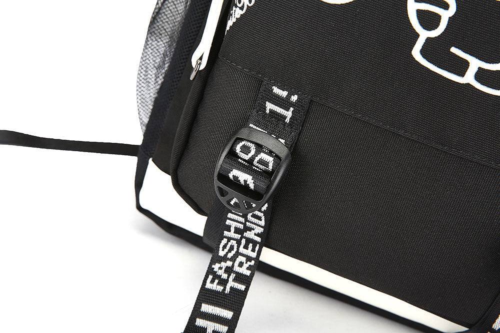 Celebrity Style Trend Billie Teenage Primary and Secondary School Students Schoolbag USB Men's and Women's Casual Backpack