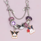 Hot Selling Sanrio Beaded Bracelet Cartoon Kuromi Labubu Beaded Bracelet Women's Accessories