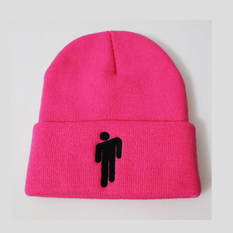 Same Style as Stars Billie Embroidered Knitted Hat Pullover Unisex Woolen Cold Hat Same Style as Stars