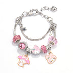 Hot Selling Sanrio Beaded Bracelet Cartoon Kuromi Labubu Beaded Bracelet Women's Accessories