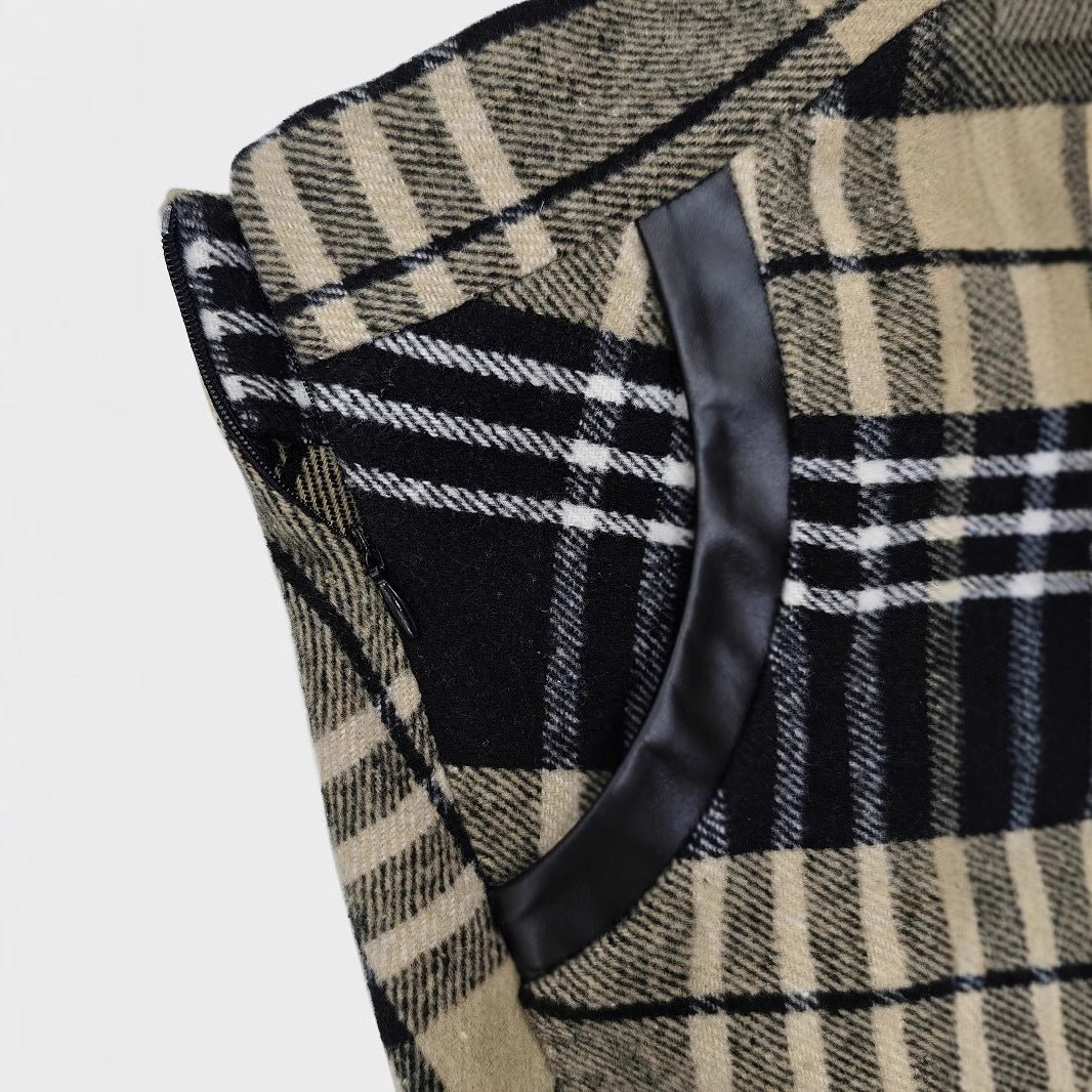 90s Grunge Plaid Maxi Skirt - "Brutal" MV Aesthetic