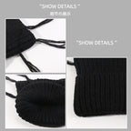 Same Style as Stars2025Winter Essential Cat Ear Tassel Hat for Women, Thickened Warm Knitted Hat, Fashionable Versatile Autumn Winter Cute Quality Style